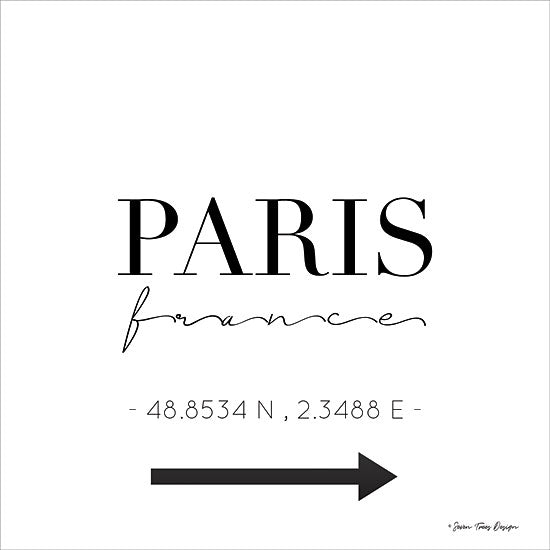 Seven Trees Design ST513 - Paris Sign - 12x12 Paris, France, Location, Arrow from Penny Lane