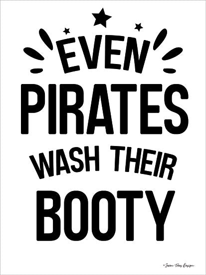 Seven Trees Design ST576 - Even Pirates Wash Their Booty - 12x16 Bath, Bathroom, Humorous, Pirates Wash Their Booty from Penny Lane