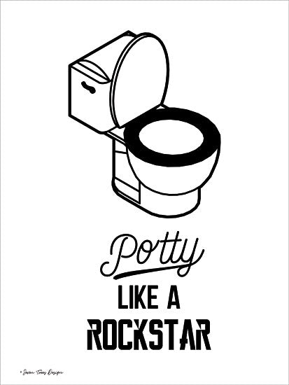 Seven Trees Design ST579 - Potty Like a Rockstar - 12x16 Potty Like a Rockstar, Bath, Bathroom, Humorous, Children from Penny Lane