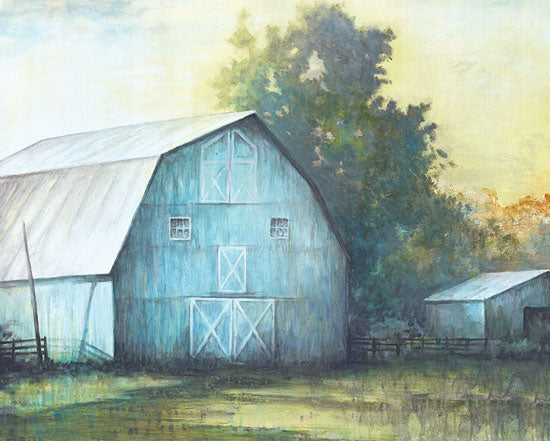 White Ladder WL128 - Rustic Blue Barn Barn, Blue, Rustic, Farm from Penny Lane